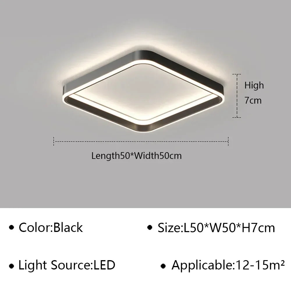 DecorBites™ Geometric LED Ceiling Lamp Chandelier for Living Dining Room Study Bedroom Aisle Balcony