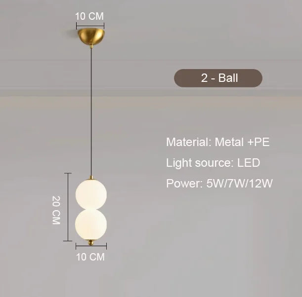 Nordic Gold 4-Globe Metal Pendant Light