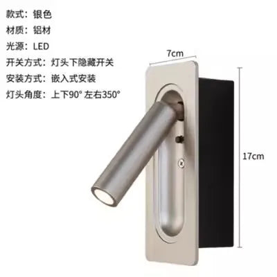 DecorBites™ Adjustable Bedside LED Wall Lamp for Modern Hotel Guest Rooms