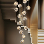 Modern Glass Bubble Staircase Pendant Chandelier