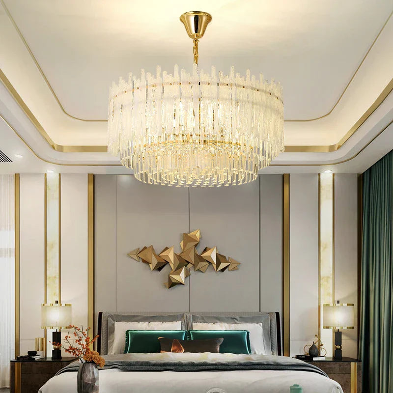 DecorBites™ Crystal Glaze Ceiling Chandeliers: Nordic Luxury for Home Dining Room