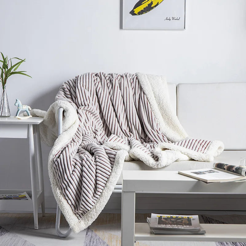 DecorBites™ Cozy Nordic Wool Throw Blanket: Soft & Stylish for Office, Sofa, or Shawl