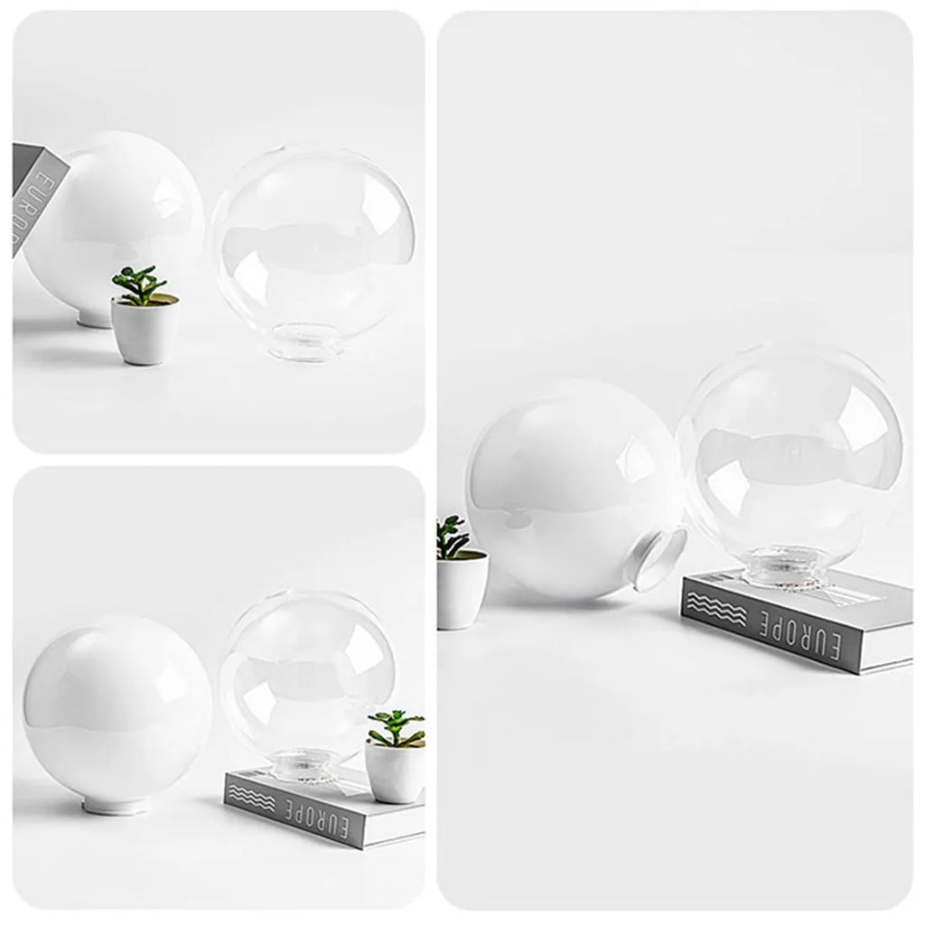 DecorBites™ Acrylic Round Globe Lamp Shade for Outdoor Post Pillar Lawn Lighting