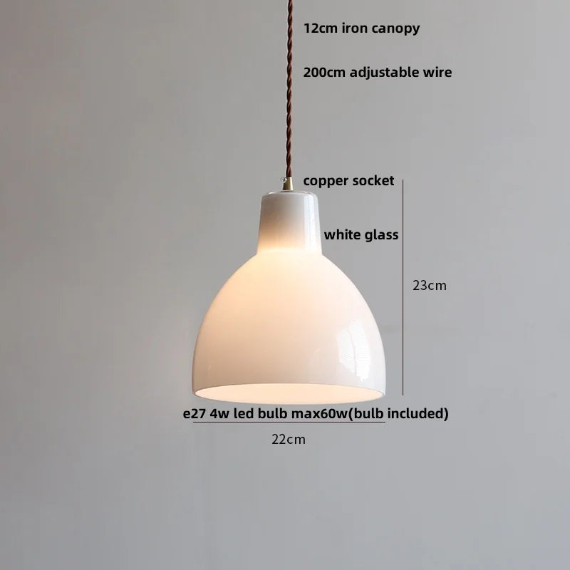 DecorBites™ Glass LED Pendant Lamp | Adjustable Nordic Hanging Light