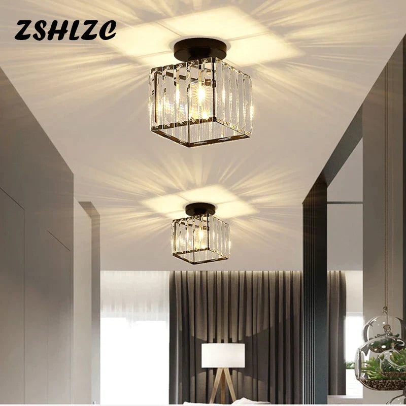 DecorBites™ Crystal LED Ceiling Light for Home Decor, Modern Aisle Light Fixture for Bedroom Living Room