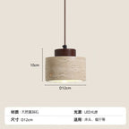 Modern Travertine Stone Pendant Light In Beige