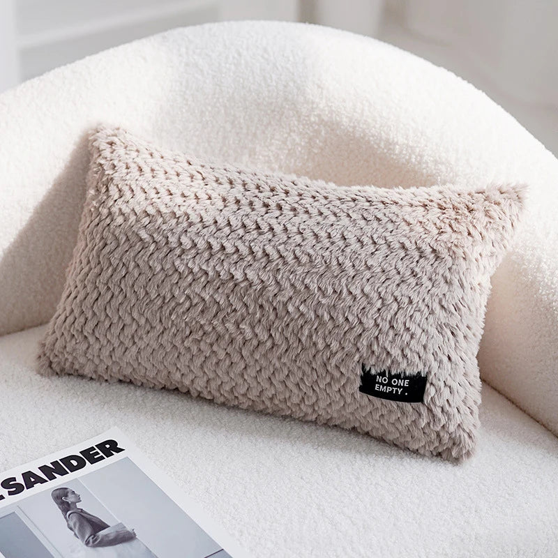 DecorBites™ Geometric Texture Plush Cushion Cover - Modern Nordic Style Pillow Cases