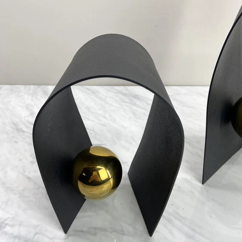 أقواس معدنية كروية ذهبية من DecorBites™، حُلي فنية هندسية لديكور المنزل