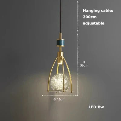 DecorBites™ Crystal LED Ceiling Chandelier - Dimmable Art Deco Pendant Light