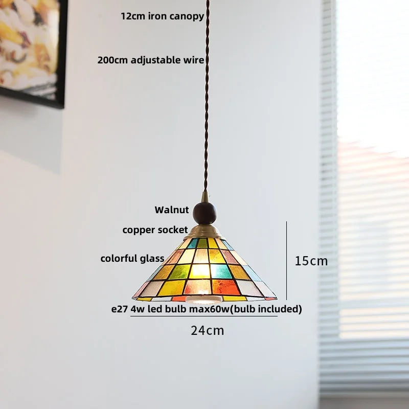 DecorBites™ Clear Glass LED Pendant Light Bar Dining Room Decor Hang Lamp Luminaire