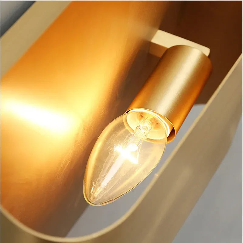 DecorBites™ Contemporary Copper Brass Wall Sconce Minimalist Design for Study Living Room Bedside
