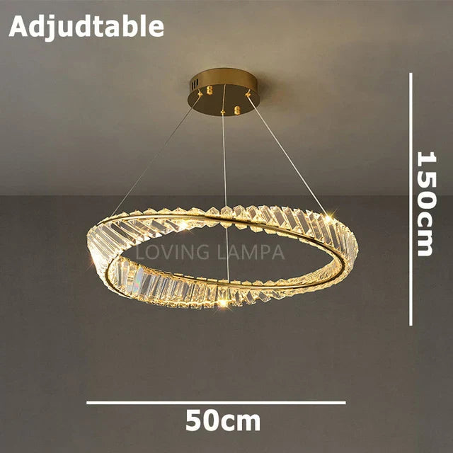 DecorBites™ Crystal Stainless Steel Ceiling Pendant Light for Luxurious Living