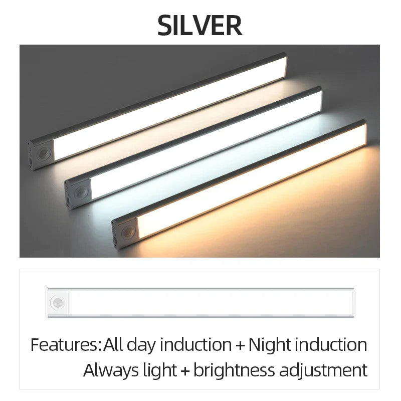DecorBites™ 50cm Ultra-Thin LED Motion Sensor Cabinet Light for Kitchen, Bedroom, Closet