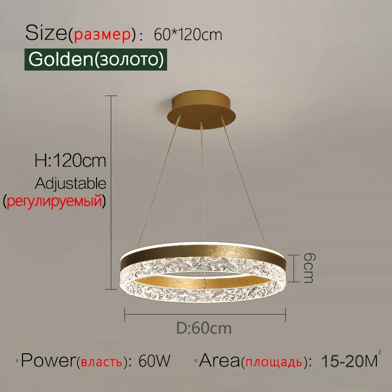 Modern White Ring LED Pendant Light