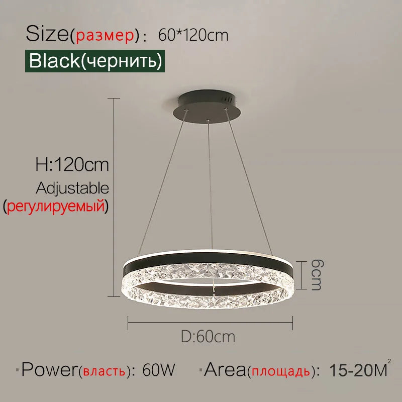 Modern White Ring LED Pendant Light