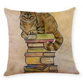 DecorBites™ Creative Cat Linen Pillow Case 45x45cm - Sofa Cushion Cover