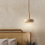 Modern Yellow Travertine Stone Pendant Light