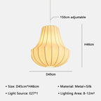 Japanese Wabi-Sabi White Silk Knitted Pendant Light