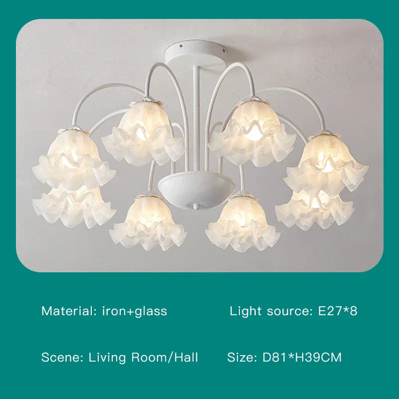 DecorBites™ 2024 Modern Green White Chandelier Ceiling Hanging Lamp for Living Room Dining Bedroom