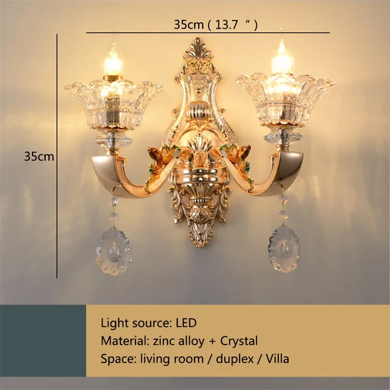 Applique murale LED DecorBites™ Or Cristal pour chambre et salon