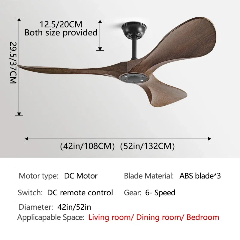DecorBites™ 3 Blade DC Motor Ceiling Fan with Remote Control