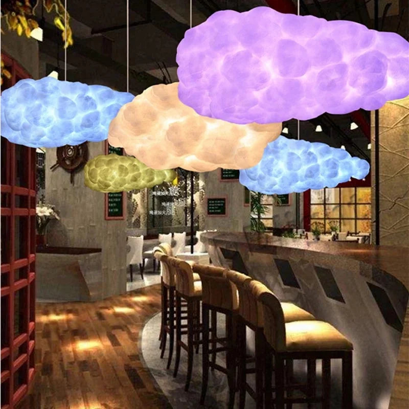 DecorBites™ Cloud Ceiling Chandelier Cotton Lampshade - Elegant Lighting for Home & Store