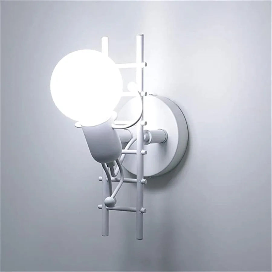 DecorBites™ Iron Wood LED Wall Lamp for Indoor Home Decoration