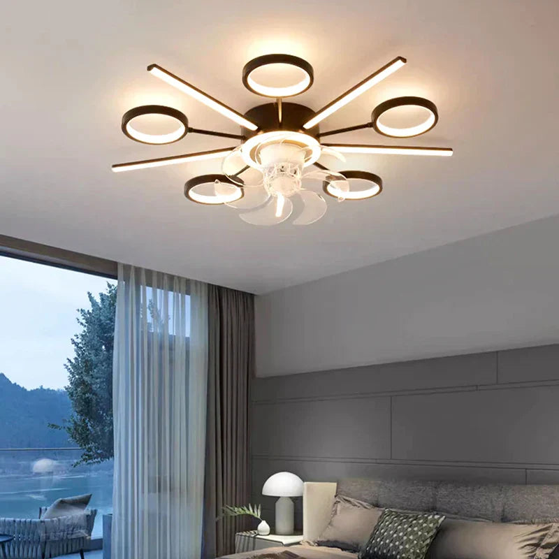 مروحة سقف LED لغرفة نوم الأطفال من DecorBites™ بتصميم بدون شفرات وجهاز تحكم عن بعد