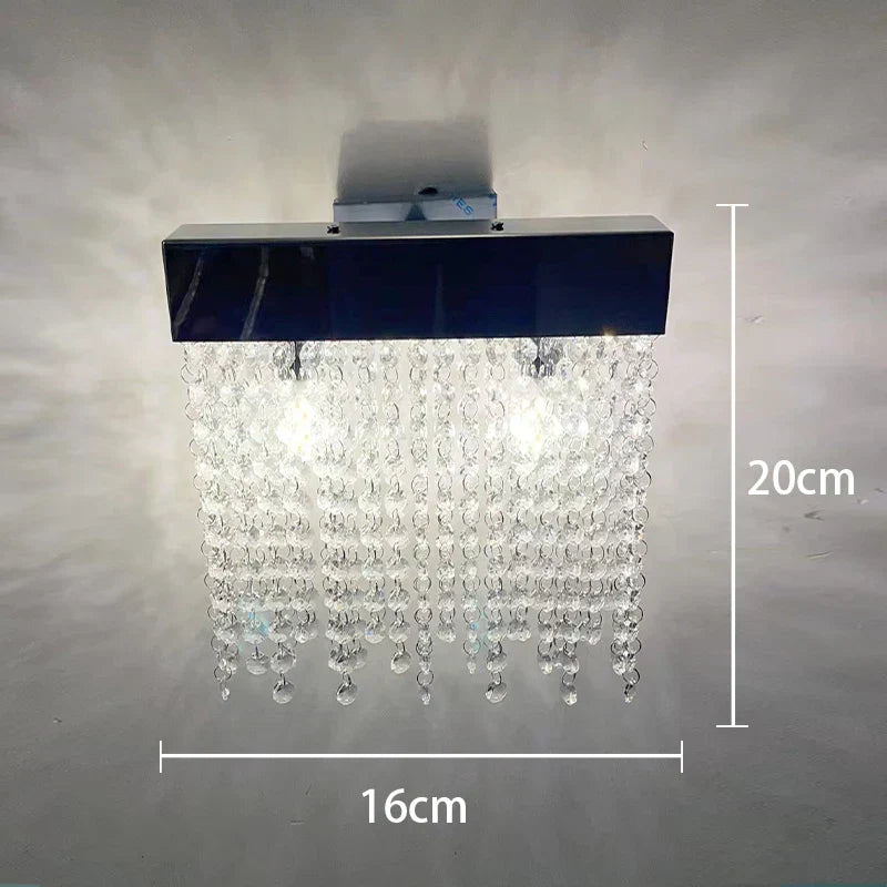 DecorBites™ Crystal Tassel Chandelier: Modern Luxury Silver Hanging Lamp for Dining Room