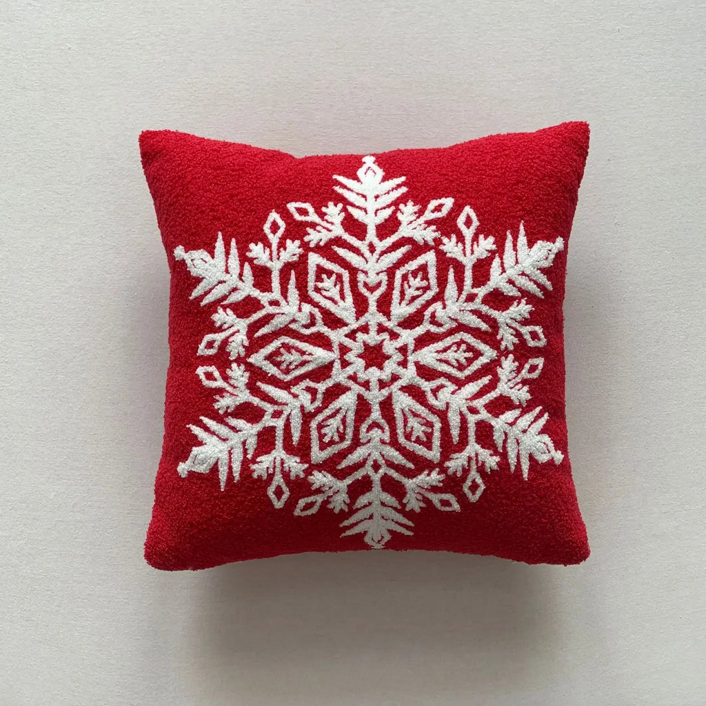 DecorBites™ Christmas Cartoon Embroidered Pillow Cover Set, Festive Decorative Cushions