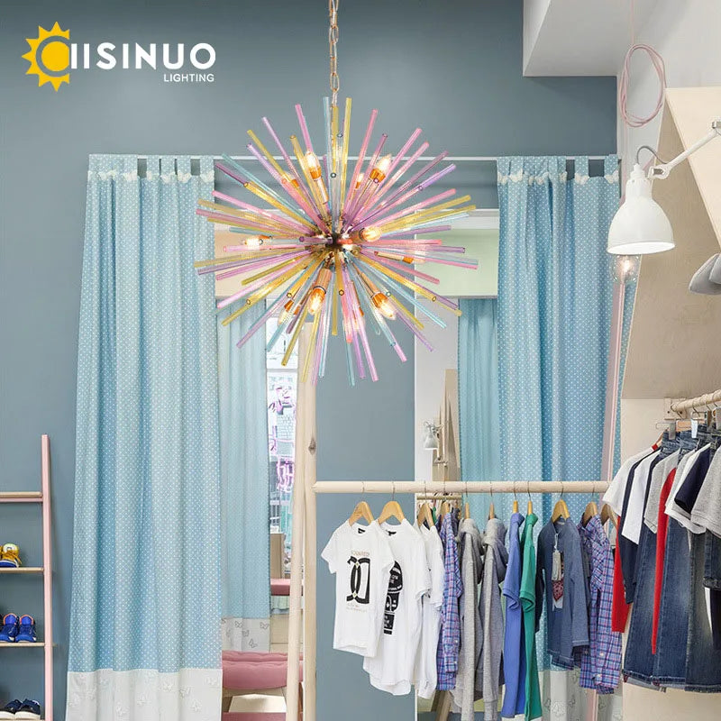 DecorBites™ Dandelion Chandelier Glass Hanging Lighting for Kids Room, Bedroom, Dining Room