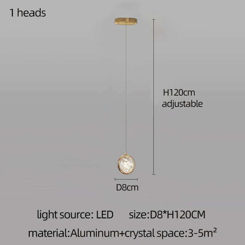 DecorBites™ Crystal Ball Chandelier: Modern Loft & Staircase Hanging Light for Home, Hotel & Mall