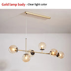 Nordic Long Bar Glass Globe Pendant Light