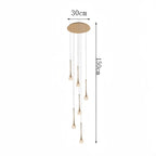 Modern Crystal Pendant Light With Adjustable Height