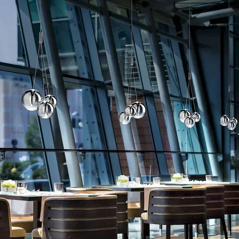 DecorBites™ Glass Ball LED Pendant Lamps: Stylish Lighting for Kitchen, Bedroom, Living & Dining Room