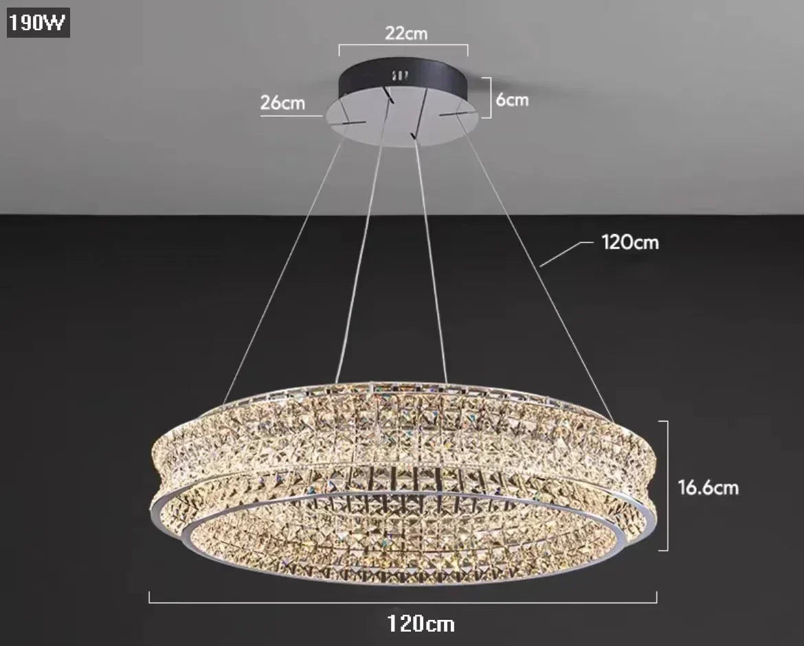 Lustre de luxe en cristal K9 DecorBites™ pour restaurant, bar, hôtel, lampes LED