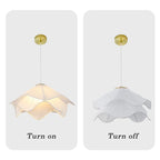Modern Flower Fabric Pendant Light With Warm Glow