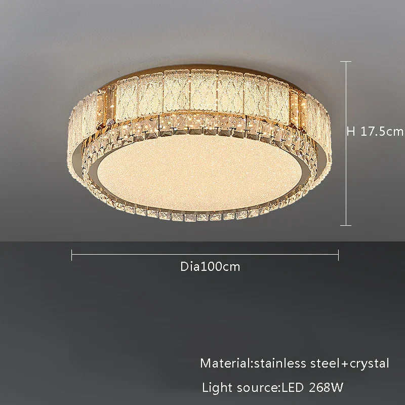 DecorBites™ مصباح سقف كريستال زجاجي LED تركيبات إضاءة ديكور منزلي حديثة وبسيطة