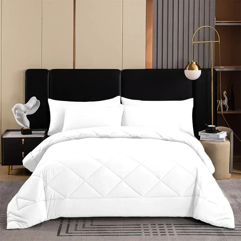 DecorBites™ Cozy Quilt Set: Soft & Breathable Queen/King Size Comforter with Duvet & Pillowcase