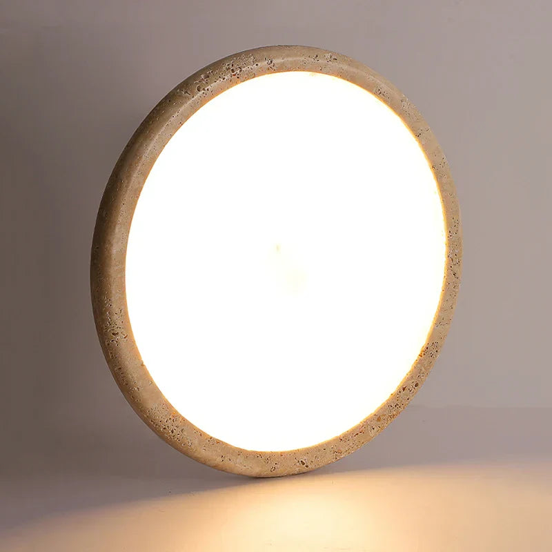 DecorBites™ Golden Black Brass LED Ceiling Lamp Marble Finish Flush Mount Light