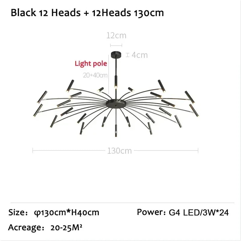 ثريا سقف LED DecorBites™ مصباح إضاءة نورديك لغرفة المعيشة وغرفة الطعام وغرفة النوم