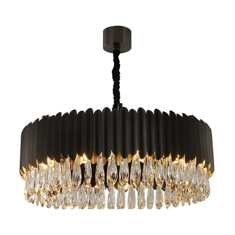 مصباح معلق DecorBites™ Gold Crystal Water Droplet - مصباح تعليق أسود
