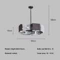 DecorBites™ Black Metal Loft LED Chandelier: Modern Indoor Pendant Lamp Fixture Home Lighting