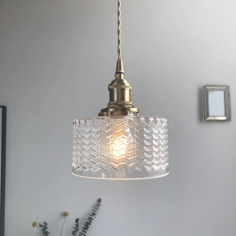 مصباح تعليق مودرن DecorBites™ LED زجاجي أخضر مع حامل نحاسي