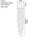 DecorBites™ Crystal Water Droplet Chandelier: Modern LED Staircase Pendant Light - Luxury Ball Hanging Lamp