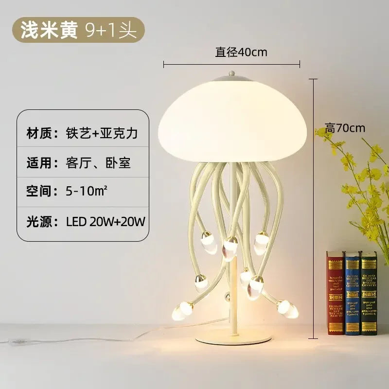 DecorBites™ مصباح قنديل البحر Kawaii LED لديكور وإضاءة غرفة النوم