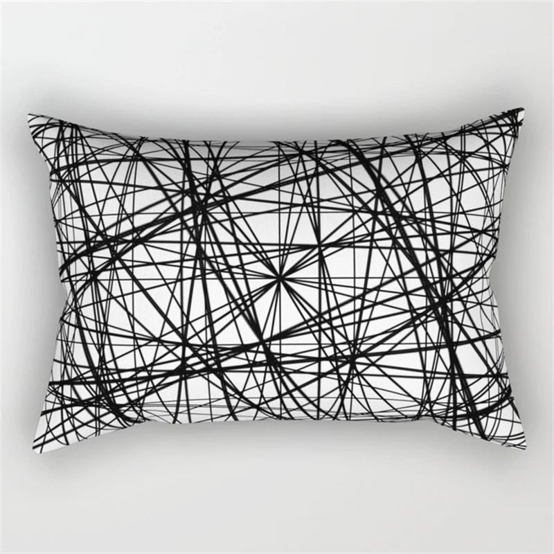 DecorBites™ Geometric Wave Line Waist Pillowcase Set