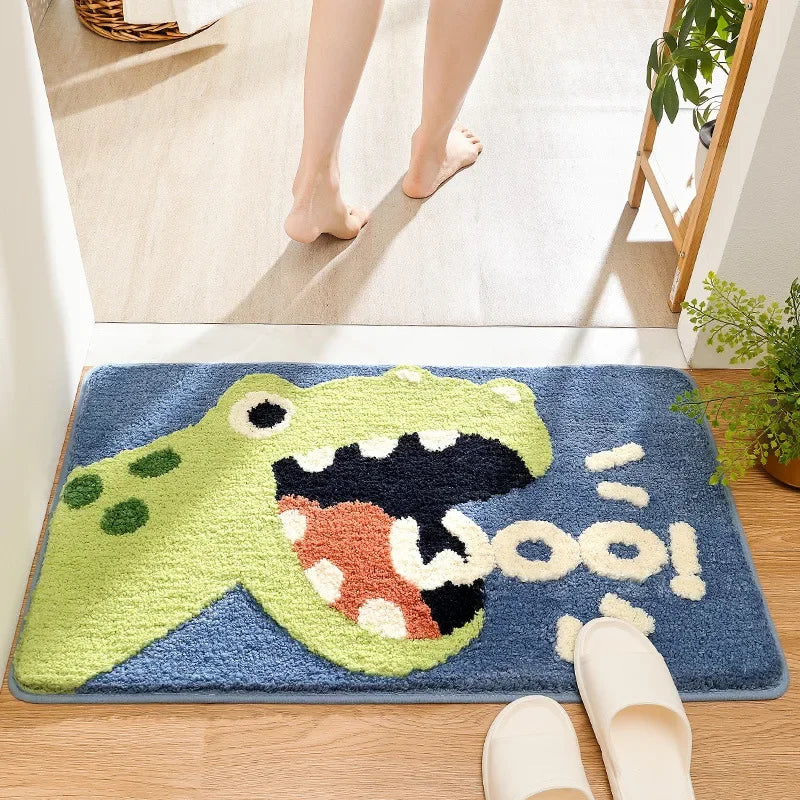 DecorBites™ Cartoon Animal Bathroom Carpet - Non-slip Absorbent Soft Bath Rug