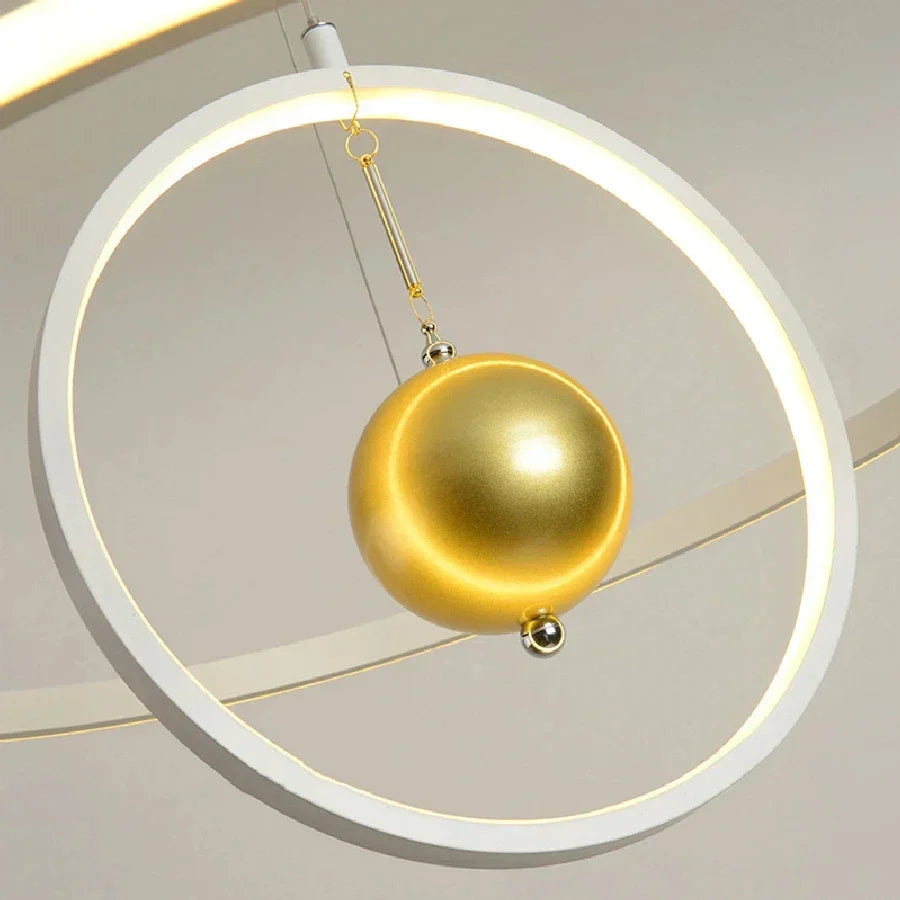 DecorBites™ Circular Iron Ball Pendant Chandelier LED Lighting Fixtures
