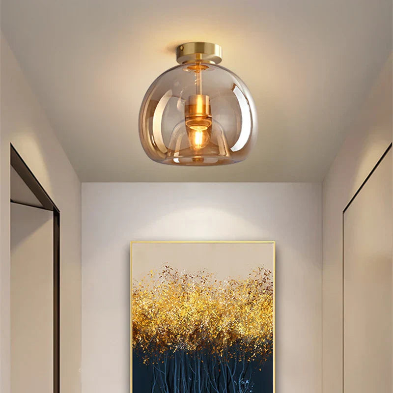 DecorBites™ Glass Ball LED Ceiling Light: Modern Nordic Living Room Hallway Kitchen Interior Lamp